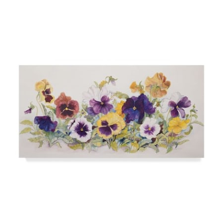 Trademark Fine Art Joanne Porter 'Pansies Faces' Canvas Art, 24x47 ALI30420-C2447GG